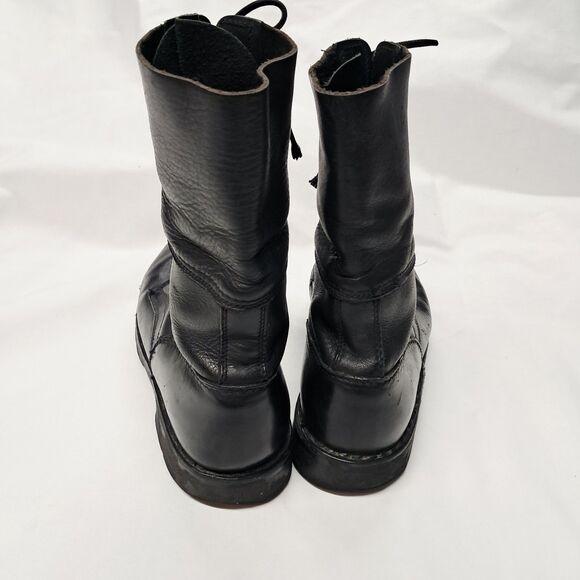 Heereseigentum Holzer Vintage Alpschuh Black Leather Military Boots 42/8  Y2k - Picture 4 of 14